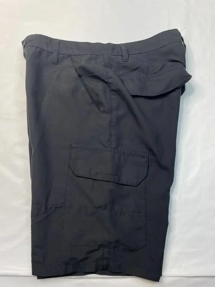 Burnside Mens Hybrid Swim Board Shorts Size 34 Solid Black‎ Cargo size 30